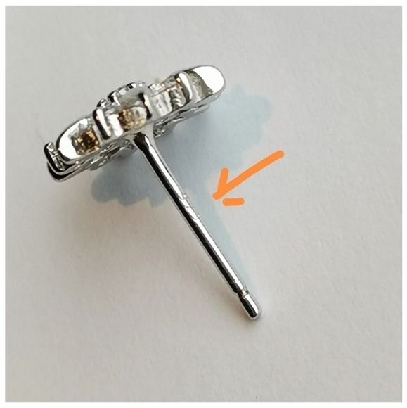 Sterling silver cz starburst necklace earring set NEW - Picture 3 of 6